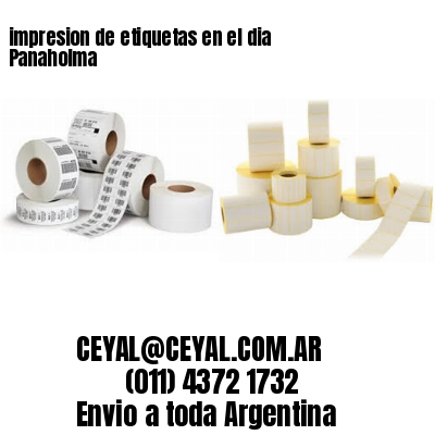 impresion de etiquetas en el dia Panaholma