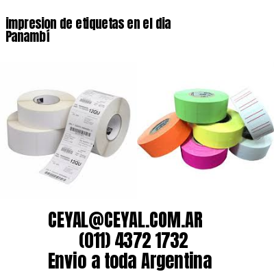 impresion de etiquetas en el dia Panambí