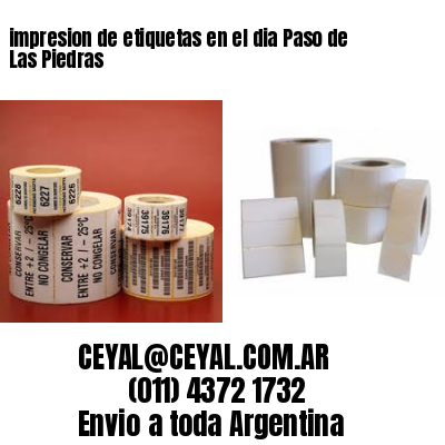 impresion de etiquetas en el dia Paso de Las Piedras
