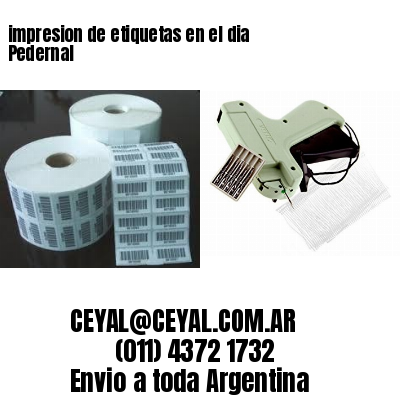 impresion de etiquetas en el dia Pedernal