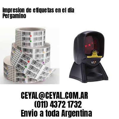 impresion de etiquetas en el dia Pergamino