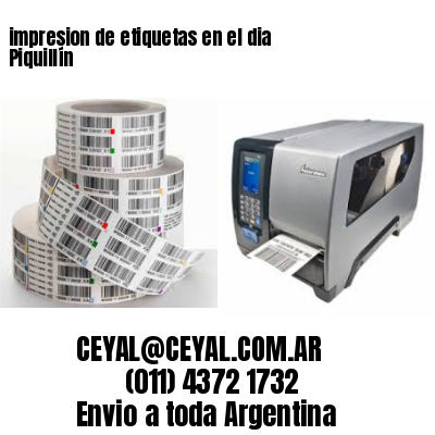 impresion de etiquetas en el dia Piquillín
