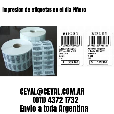 impresion de etiquetas en el dia Piñero