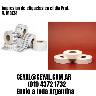 impresion de etiquetas en el dia Prof. S. Mazza