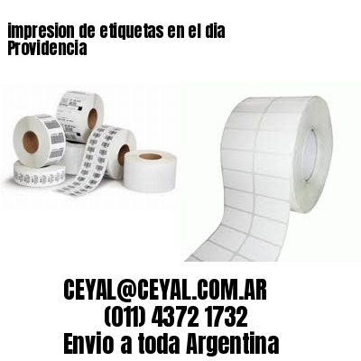 impresion de etiquetas en el dia Providencia