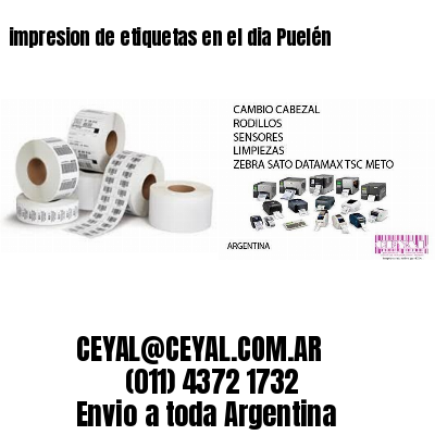 impresion de etiquetas en el dia Puelén