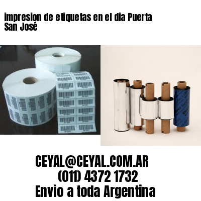 impresion de etiquetas en el dia Puerta San José