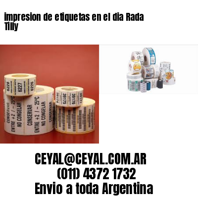 impresion de etiquetas en el dia Rada Tilly