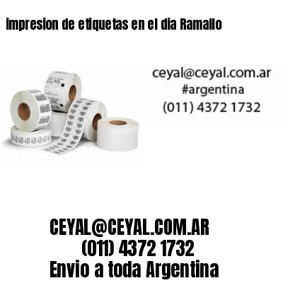 impresion de etiquetas en el dia Ramallo