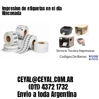 impresion de etiquetas en el dia Rinconada