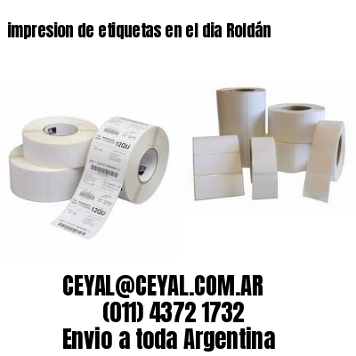 impresion de etiquetas en el dia Roldán