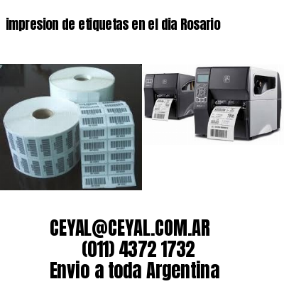 impresion de etiquetas en el dia Rosario