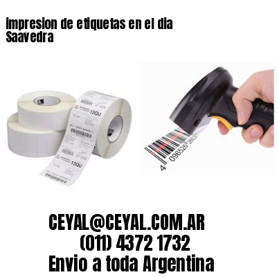 impresion de etiquetas en el dia Saavedra