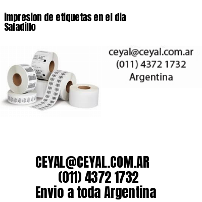 impresion de etiquetas en el dia Saladillo