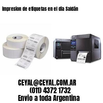 impresion de etiquetas en el dia Saldán