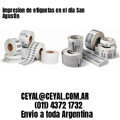 impresion de etiquetas en el dia San Agustín