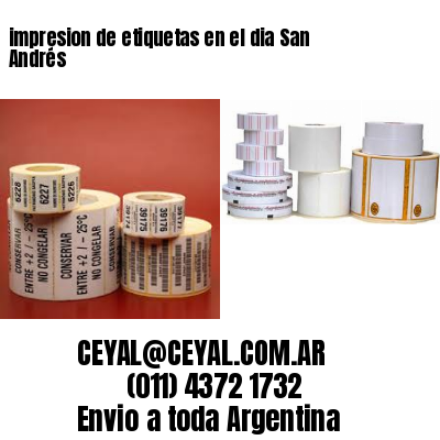 impresion de etiquetas en el dia San Andrés