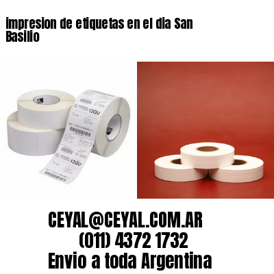 impresion de etiquetas en el dia San Basilio