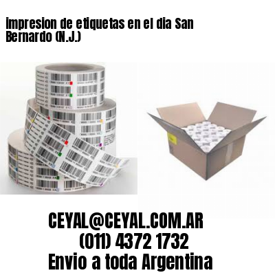 impresion de etiquetas en el dia San Bernardo (N.J.)