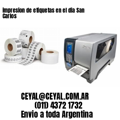 impresion de etiquetas en el dia San Carlos