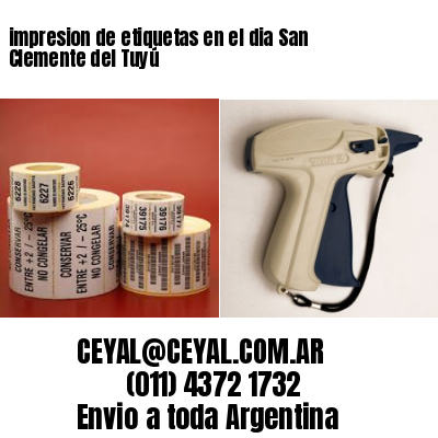 impresion de etiquetas en el dia San Clemente del Tuyú