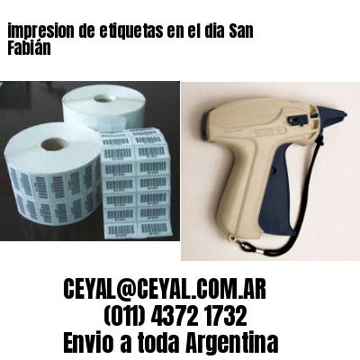 impresion de etiquetas en el dia San Fabián