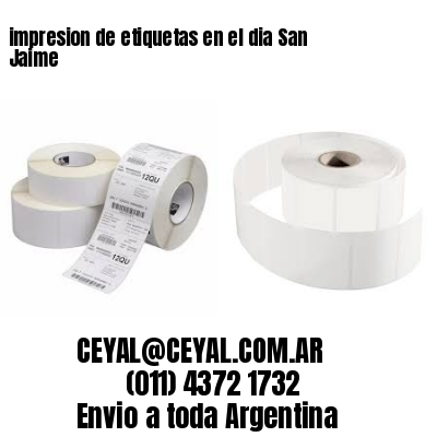 impresion de etiquetas en el dia San Jaime
