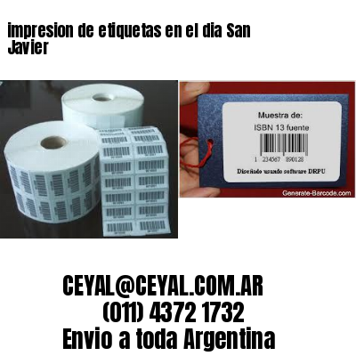 impresion de etiquetas en el dia San Javier