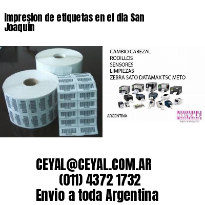 impresion de etiquetas en el dia San Joaquín