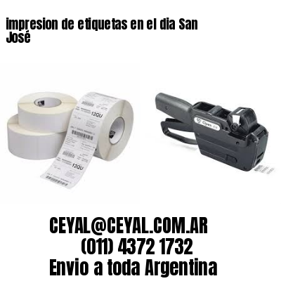 impresion de etiquetas en el dia San José