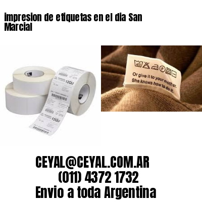 impresion de etiquetas en el dia San Marcial