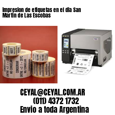 impresion de etiquetas en el dia San Martín de Las Escobas