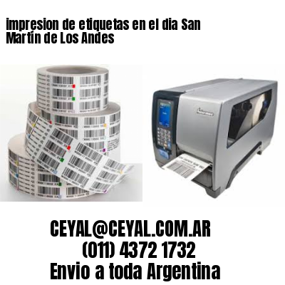 impresion de etiquetas en el dia San Martín de Los Andes