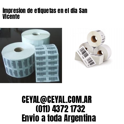 impresion de etiquetas en el dia San Vicente