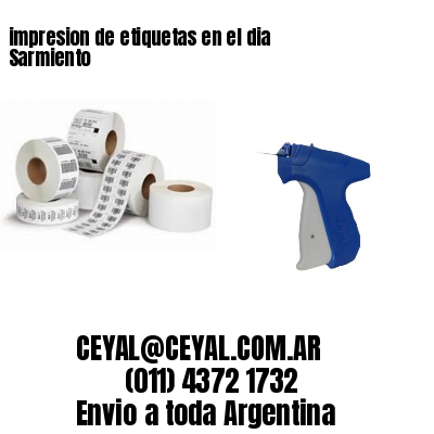 impresion de etiquetas en el dia Sarmiento