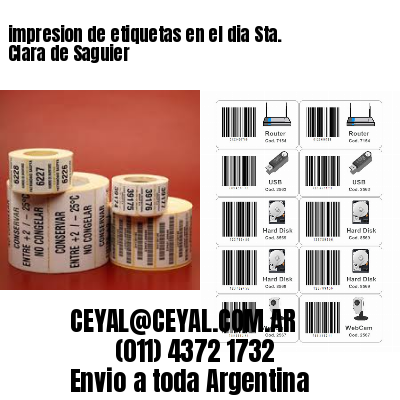 impresion de etiquetas en el dia Sta. Clara de Saguier