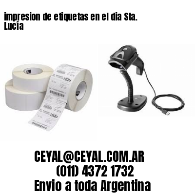 impresion de etiquetas en el dia Sta. Lucía