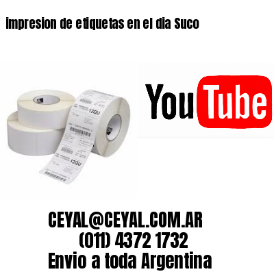 impresion de etiquetas en el dia Suco