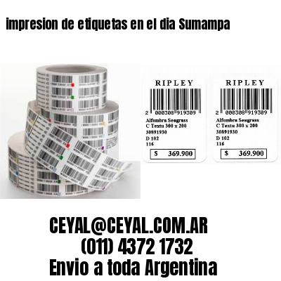 impresion de etiquetas en el dia Sumampa