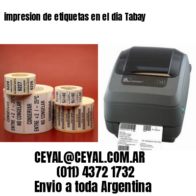 impresion de etiquetas en el dia Tabay