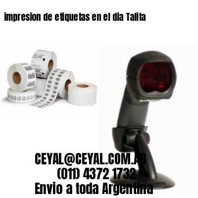 impresion de etiquetas en el dia Talita