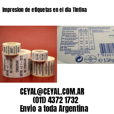 impresion de etiquetas en el dia Tintina