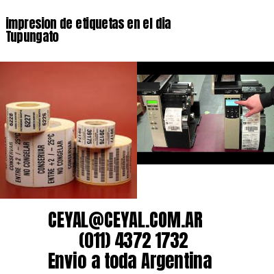 impresion de etiquetas en el dia Tupungato