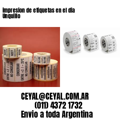 impresion de etiquetas en el dia Unquillo