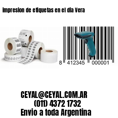impresion de etiquetas en el dia Vera