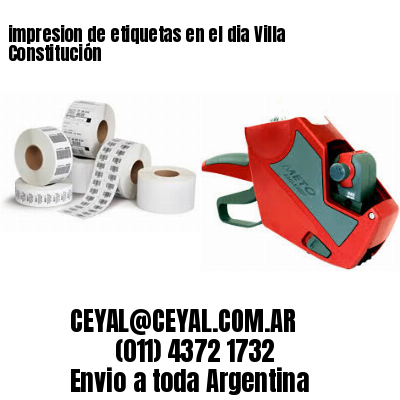 impresion de etiquetas en el dia Villa Constitución