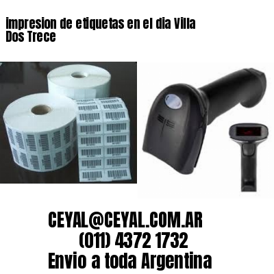 impresion de etiquetas en el dia Villa Dos Trece