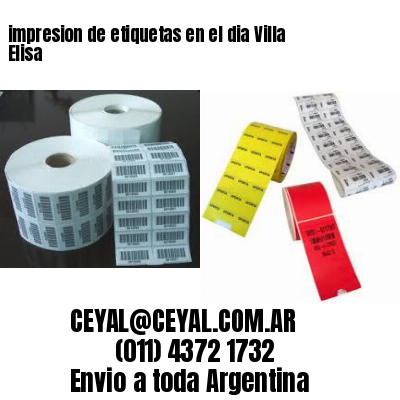 impresion de etiquetas en el dia Villa Elisa