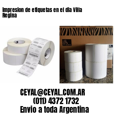 impresion de etiquetas en el dia Villa Regina