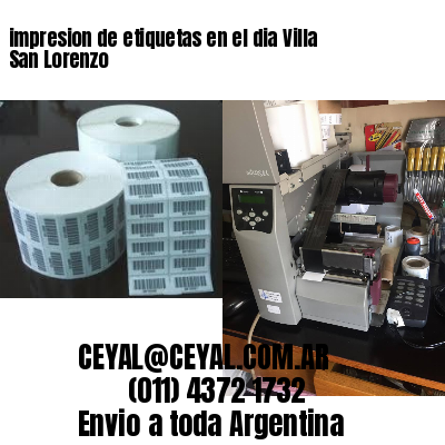 impresion de etiquetas en el dia Villa San Lorenzo